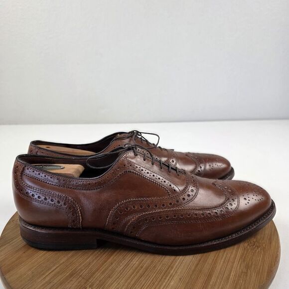 Allen Edmonds McAllister Brogue Wingtip Oxford Brown Leather‎ Dress Shoes 10 D main image 4